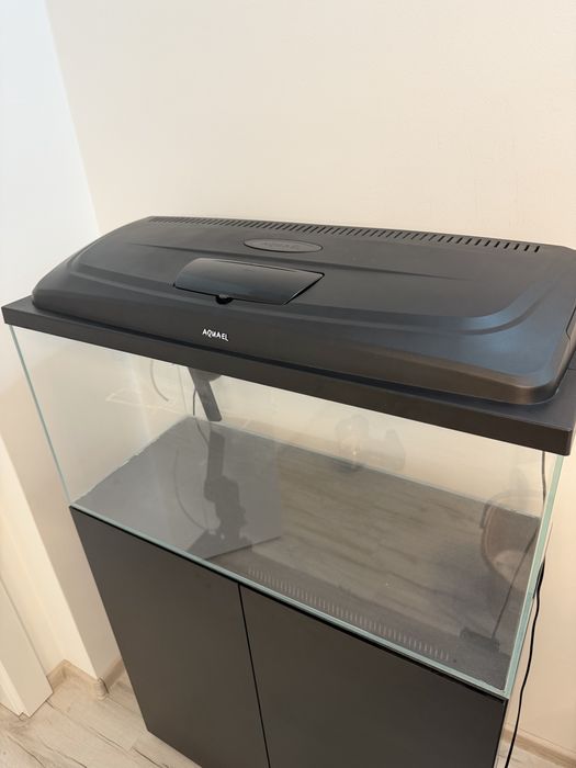 Akwarium 80x35x40 z szafką i wyposazeniem