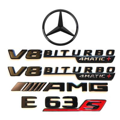 Комплект емблем AMG E63S V8 4MATIC+ Mercedes-Benz W213 W214 E-Class