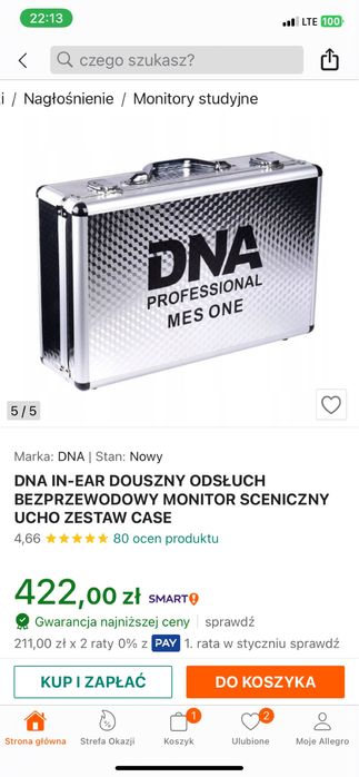 Monitor sceniczny douszny odsłuch z walizką