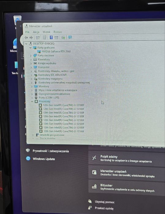 Jak Nowy Zestaw,Rtx2060,intel 12gen,ddr4 16gb, m2 512gb