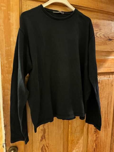 Bluza męska River Island L czarna z długim rękawem