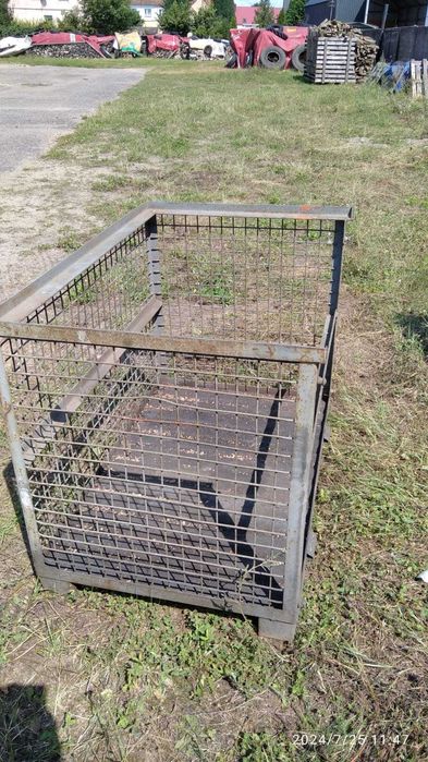 Skrzyniopaleta metalowa siatka kosz metalowy 120x80x100cm.