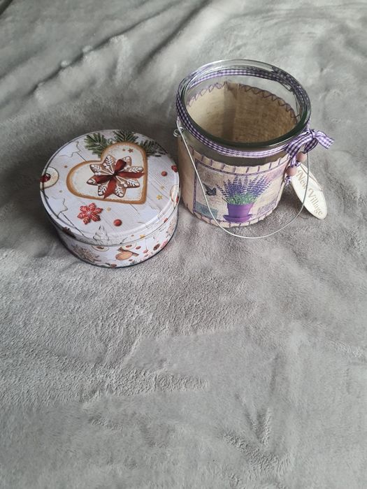 Puszka Metalowa Świąteczna Średnica 13cm