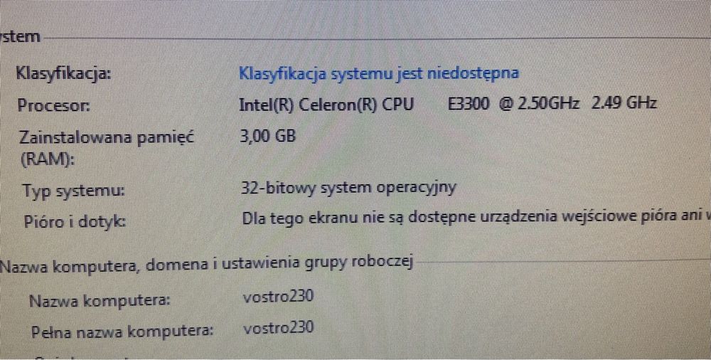 Komputer DELL VOSTRO 230
