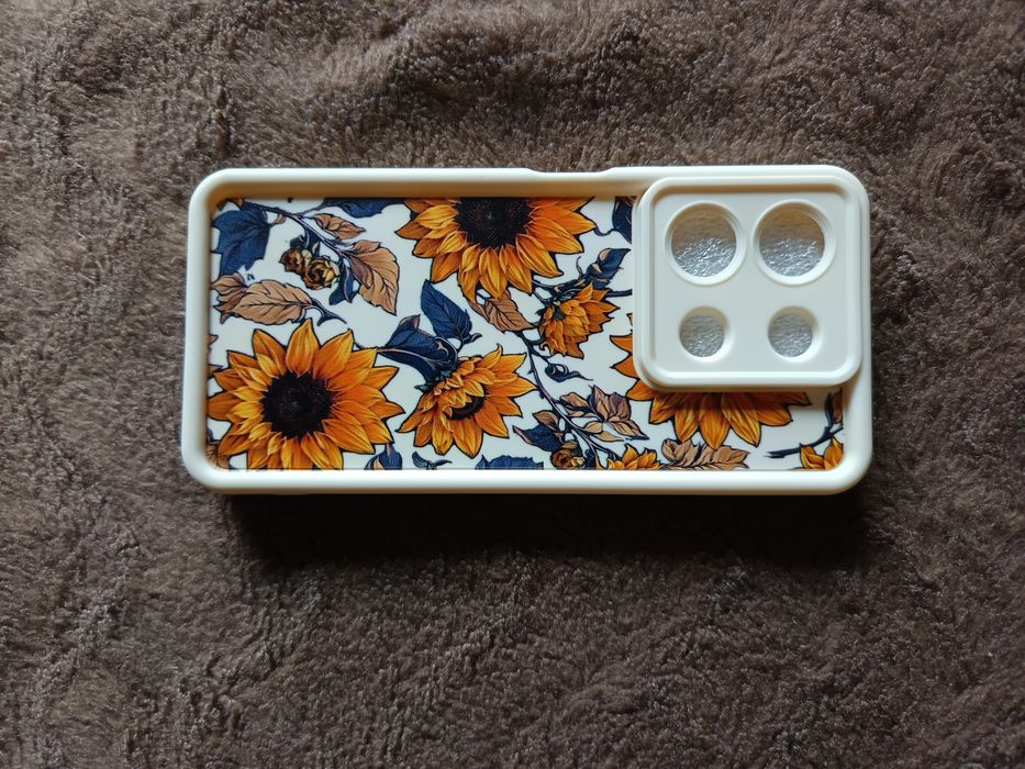 Etui, case na telefon w słoneczniki, obudowa Xiaomi Redmi Note 13 5G