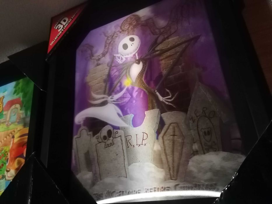 Quadros 3D Holográficos: Animal Crossing + Nightmare Before Christmas