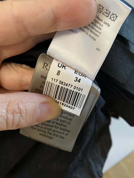 Kurtka lub narzutka River Island 34 skora naturalna