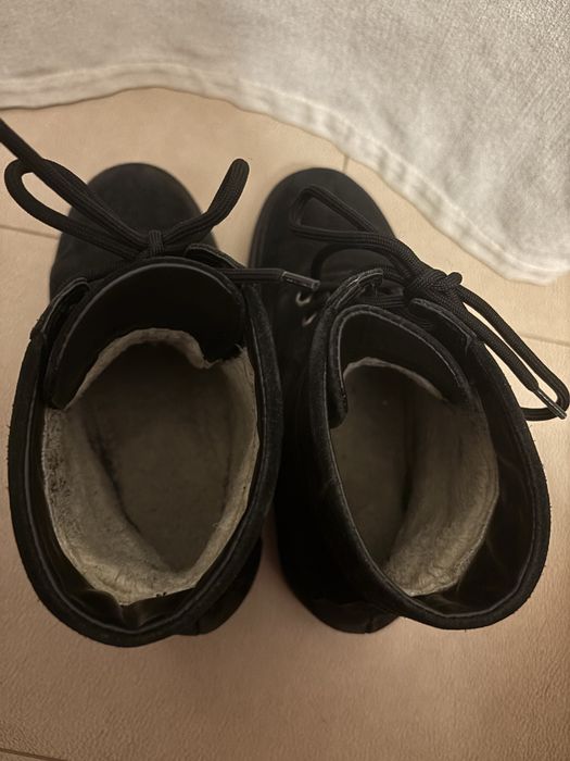 Зимние ботинки замшевые