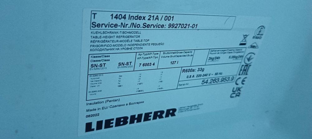 Lodówka Liebherr T1404