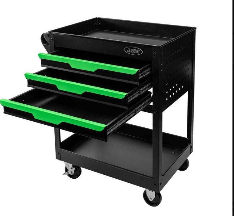 CARRINHO COM 3 GAVETAS, 1 BANDEJA E GRELHAS LATERAIS REF: 54839