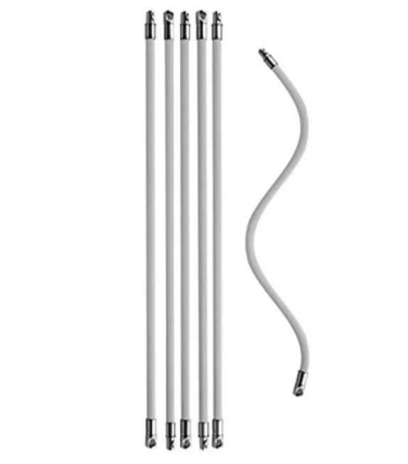 Роторний набір для чищення димоходів TURBO DYM (1 м х 6 шт) + 1 щітка