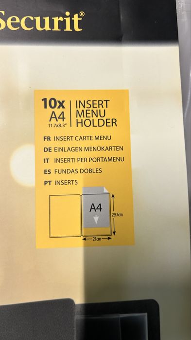 Micas A4 menu capa restaurante