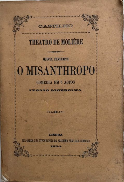 O Misantropo - Teatro de Molière - Castilho
