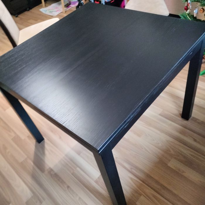 Stół rozkładany czarnobrązowy 90/129/168 x 90 IKEA