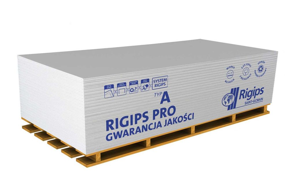 Płyta gipsowa biała 1,20x2,60 12,5mm RIGIPS Cena brutto