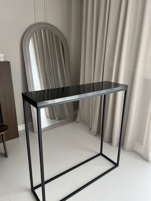 Konsolka marmurowa marmur czarna wysoka 100 cm