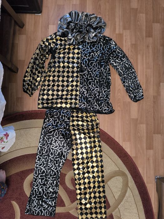 Карнавальний костюм Арлекіно,Шут, Скоморох розмір 52