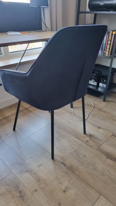 Granatowe krzesło fotel salon jadalnia 6 sztuk