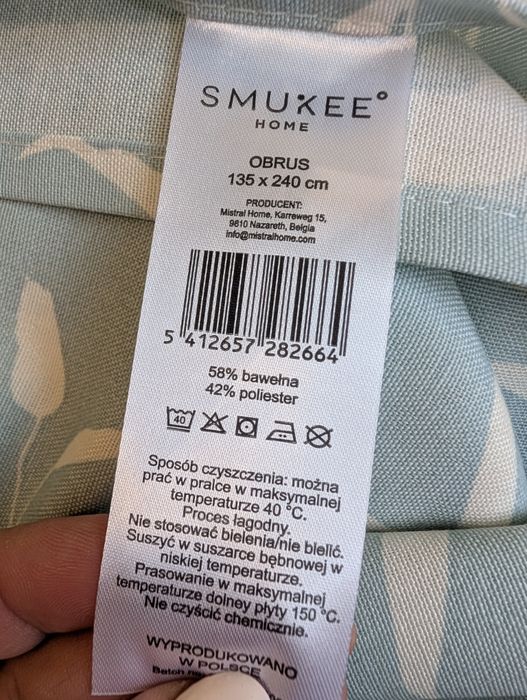 Obrus Smukee 135x240 nowy