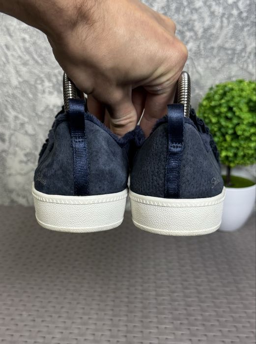 Skechers Wide Fit кроссовки кеды мокасины 39 размер женские кожаные синие