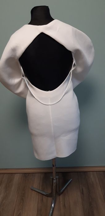 Asos piankowa elegancka sukienka L