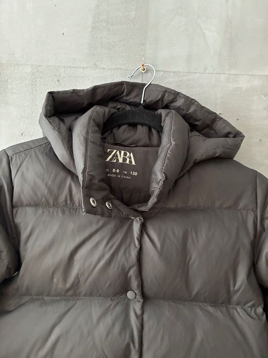 Zimowa kurtka Zara dla dziewczynki puchowa rozmiar 130