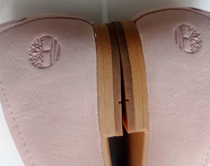 Nowe różowe skórzane baleriny Timberland r. 36