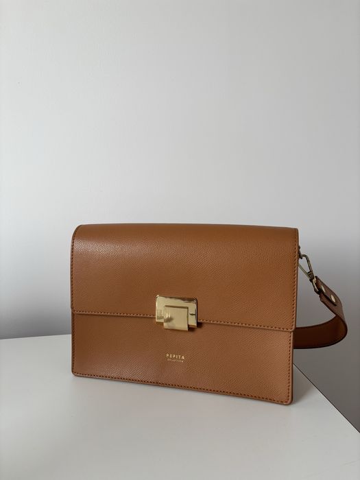 Torebka Pepita skóra licowa włoska Carmel elegancka