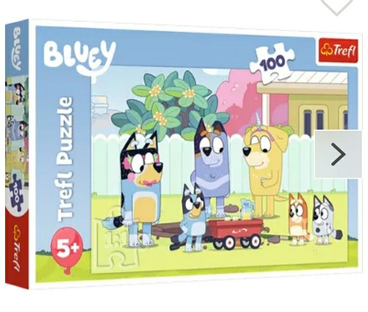 3 Zestawy Blue bluey dom rodzinny domek bingo puzzle 100 pokój zabaw
