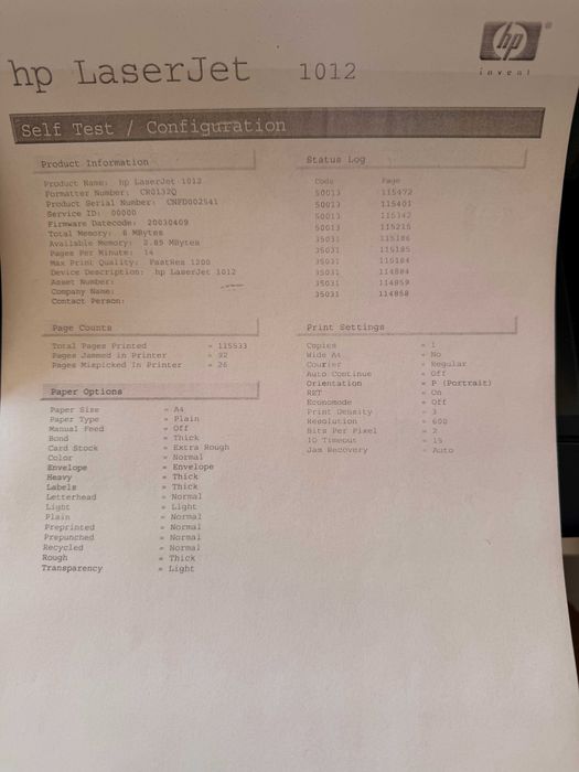 Drukarka Laserowa HP LaserJet 1012 15zł toner Windows 10 11