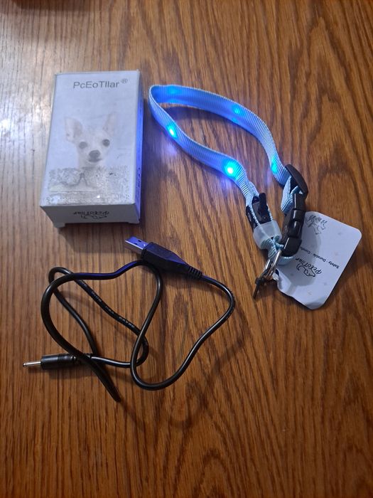 Obroza led usb świecącą wodoodporna
