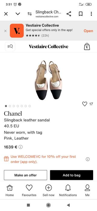 Luxuosos Slingback Chanel