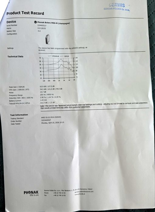 Aparat słuchowy Phonak Bolero M50-M