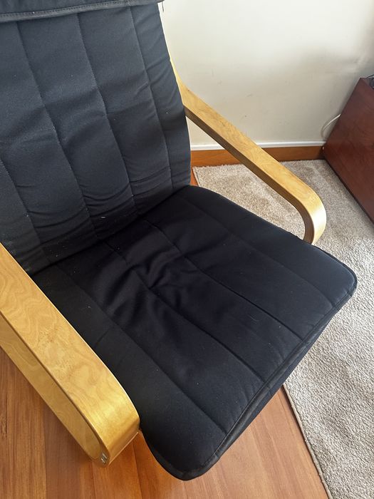 2 Cadeira de Baloiço IKEA Poäng – Bétula/Preto