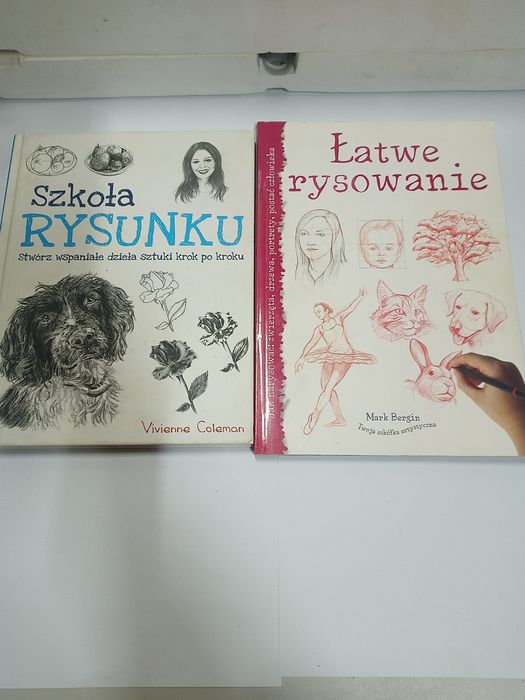 SUPER CENA 2 książki Łatwe Rysowania i Szkoła Rysunku dostawa GRATIS !