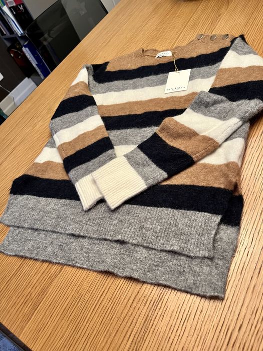 Nowy sweter z wełny merynosów marki Six Ames