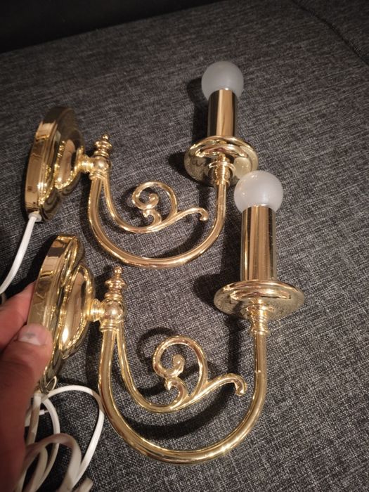 Stare mosiężne kinkiety producent Włochy świetne