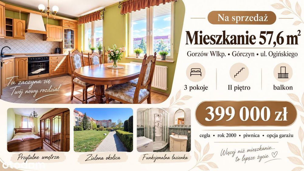 Atrakcyjne mieszkanie ul. Ogińskiego, Os. Górczyn