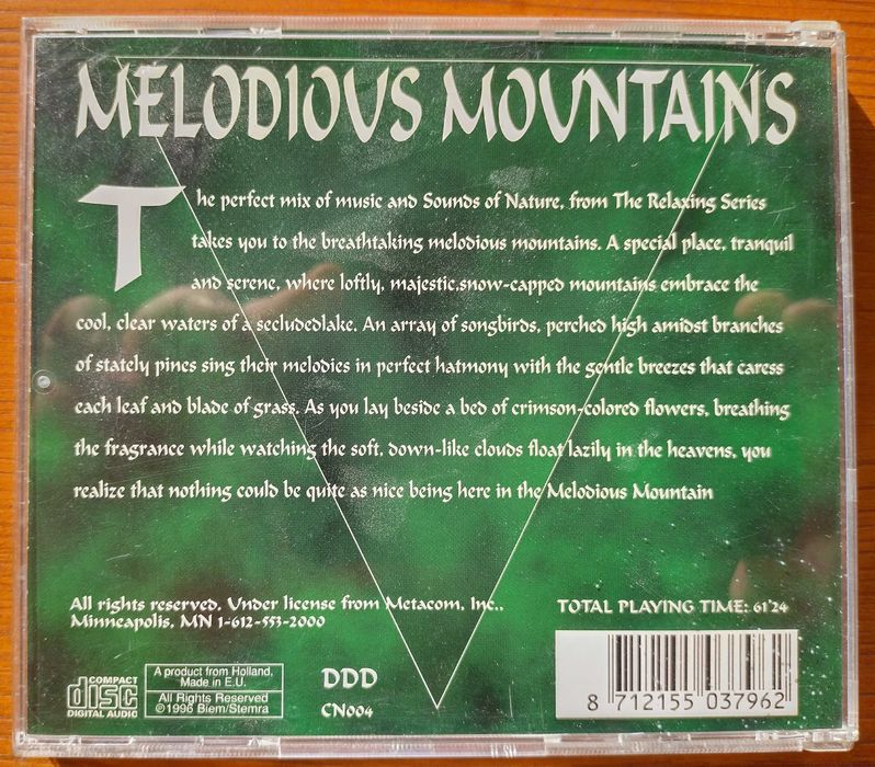 Unknown Artist – Melodious Mountains - 1996 - CD