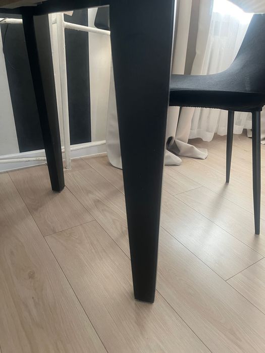 Stół rozkladany szary beton 120/80 Loft Industrial