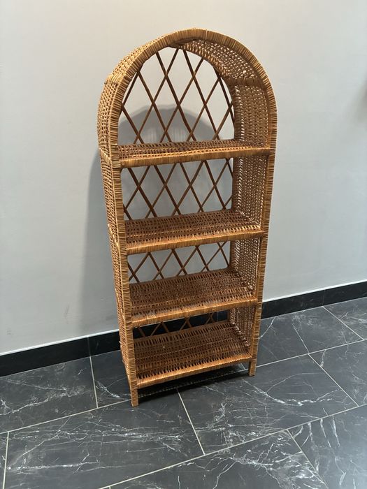 Etażerka wiklinowa półka wiklina regał szafka retro vintage