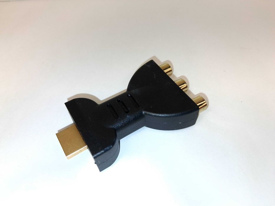 T291 Adapter Przejściówka HDMI Na Component Video RGB 3 RCA Pozłacany