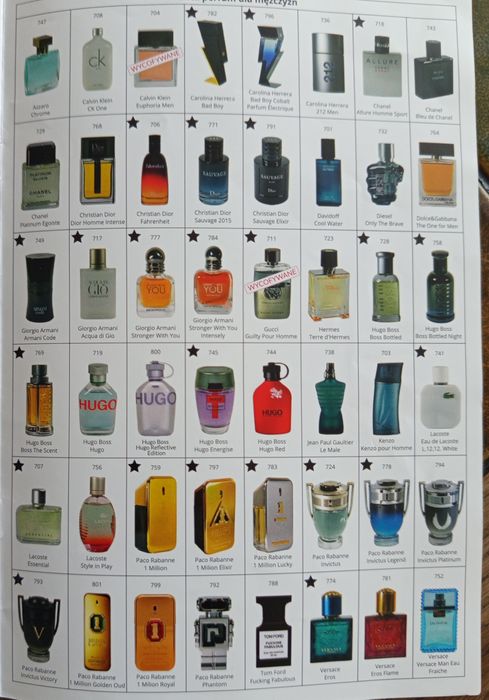Próbki perfum  150sztuk