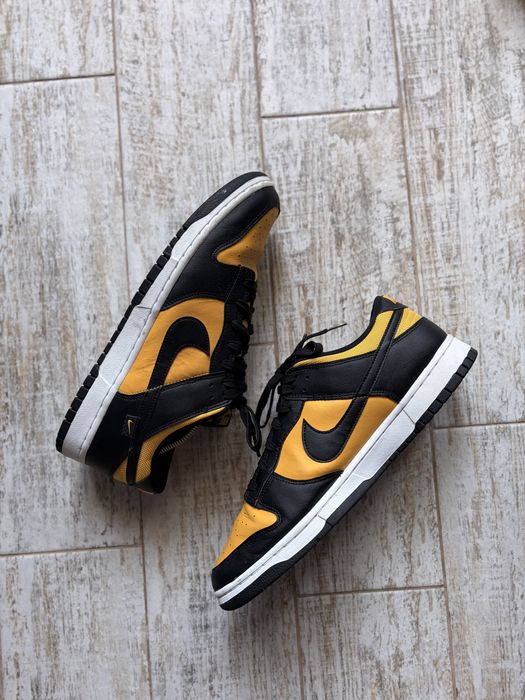 Чоловічі Кросівки Nike Dunk Low Black/Yellow (Розмір 47.5 / 31 см) Оригінал