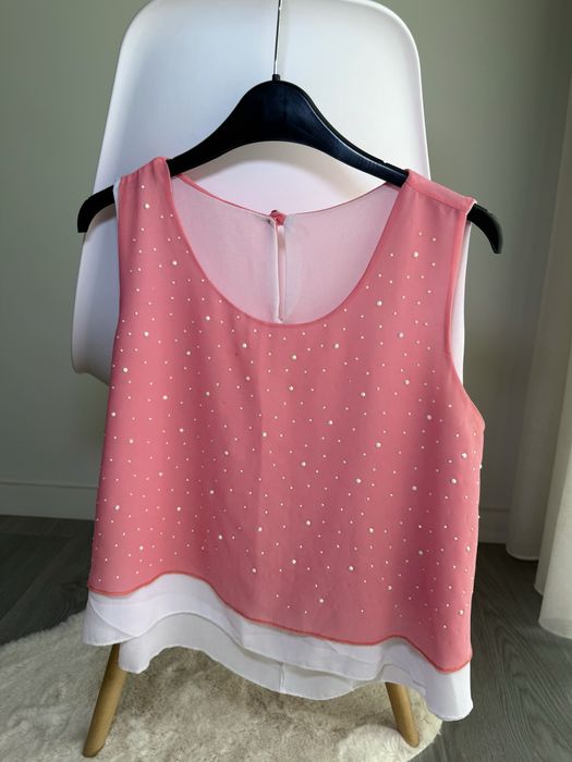 Top tecido strass