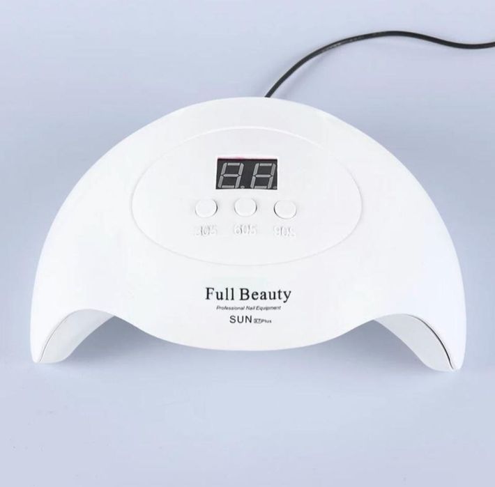 USB UV LED лампа для манікюру гелю гель-лаків біла працює без світла