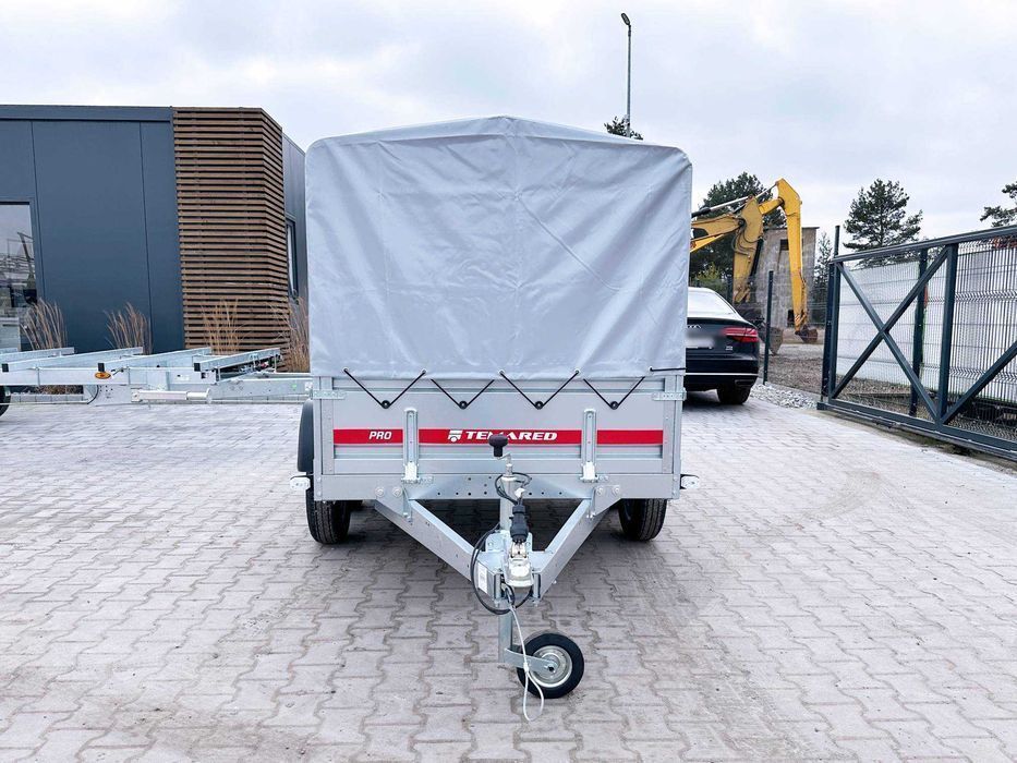 Nowa Przyczepka Samochodowa TEMARED PRO 2612/2 Plandeka + Stelaż 80cm