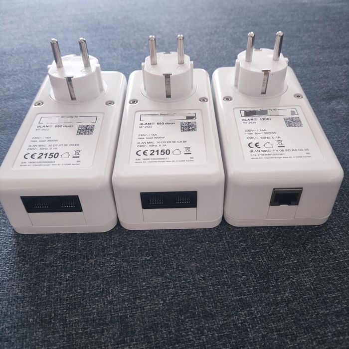 Conjunto Powerline Devolo (3 Unidades) – 1200+ e 550 duo+