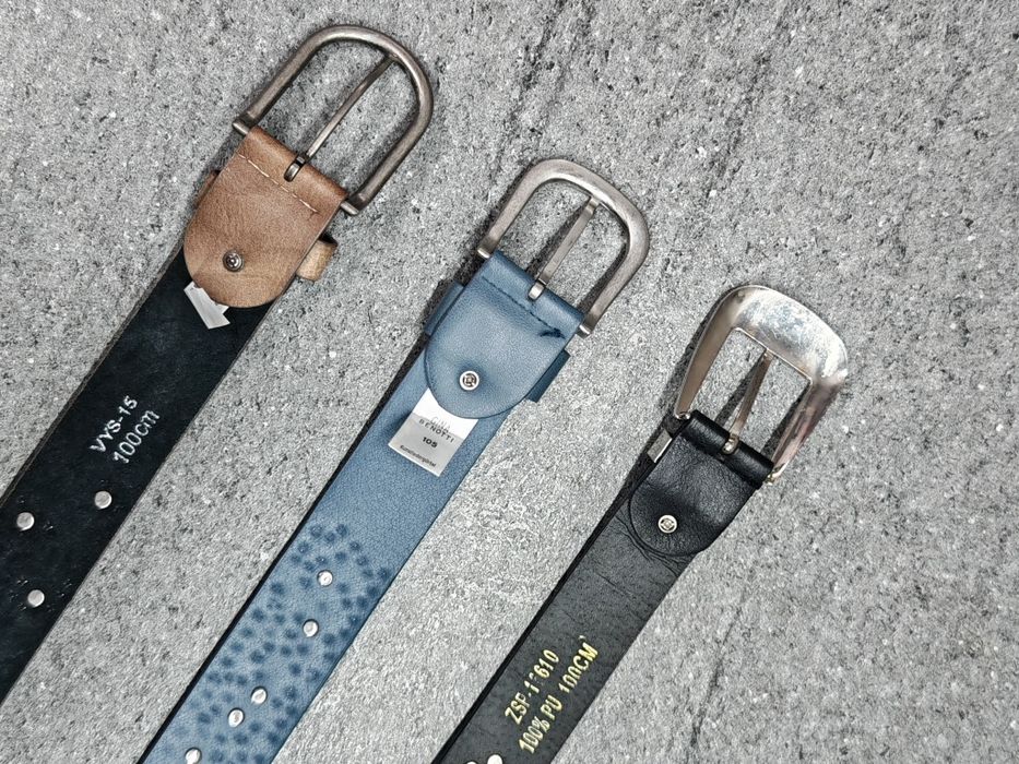 3 x pasek dżety ćwieki nity kryształki styl vintage