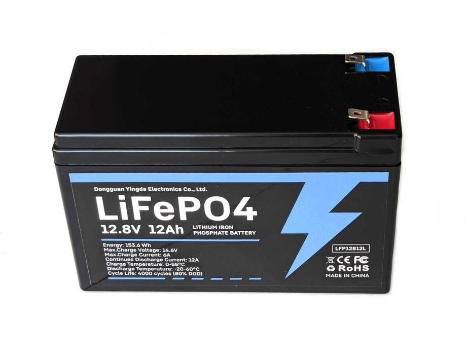 Акумулятор LiFePO4 для ДБЖ 12 В / 12 Аг (12.8v/12Ah)